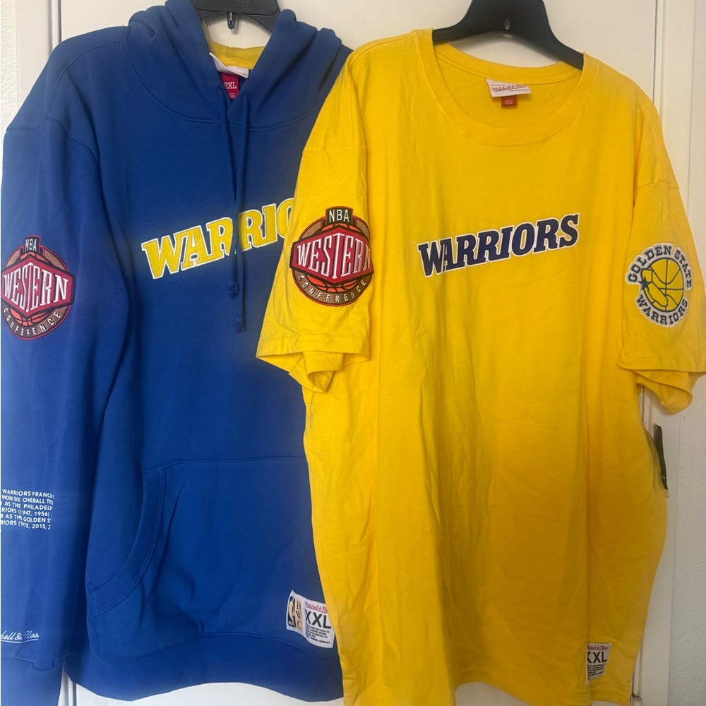 Warriors  Shirt and Hoodie Set - Blue and Yellow
